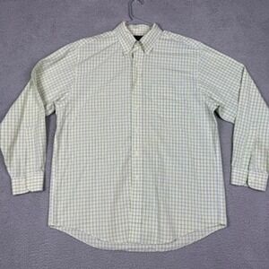 Brooks Brothers 346 Men's Long Sleeve Plaid Non Iron Button‎ Down Shirt Size L